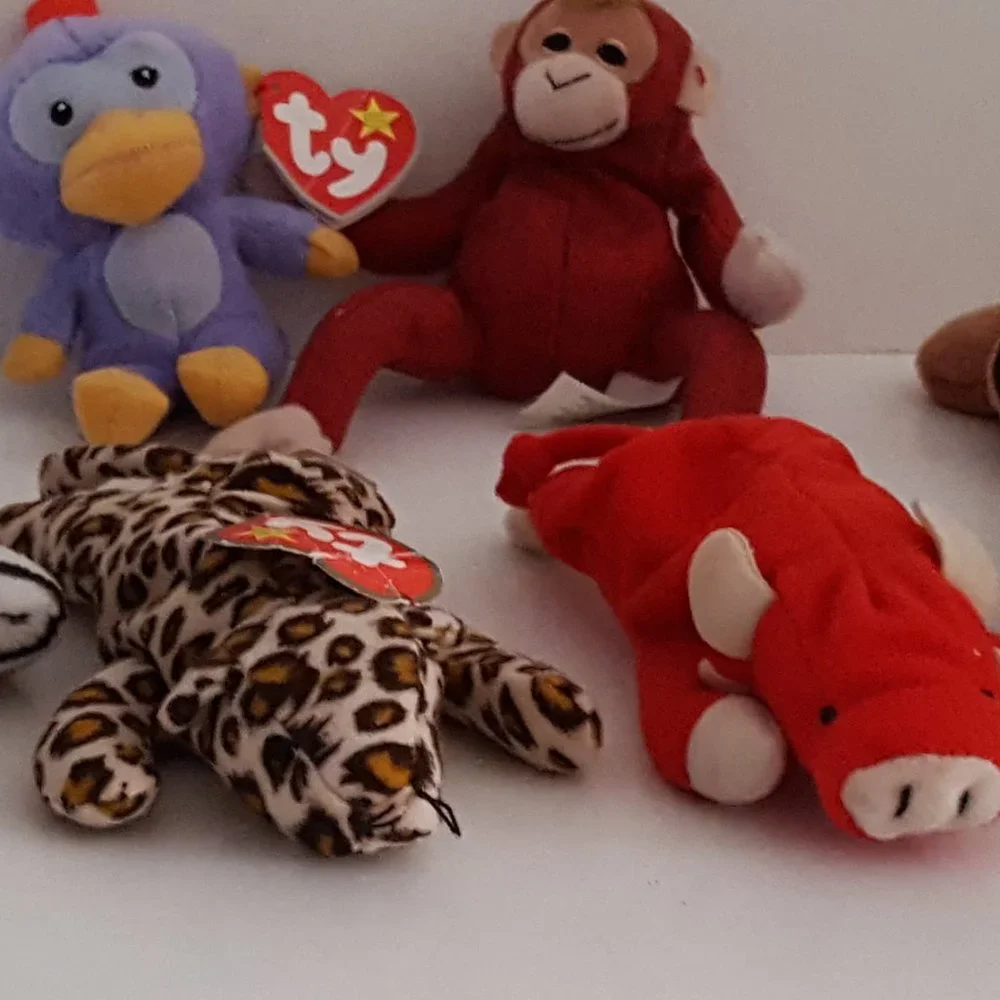 Beanie Babies and Teenie Beanies Lot of 6 (**2 w/Tags Pls Read**)